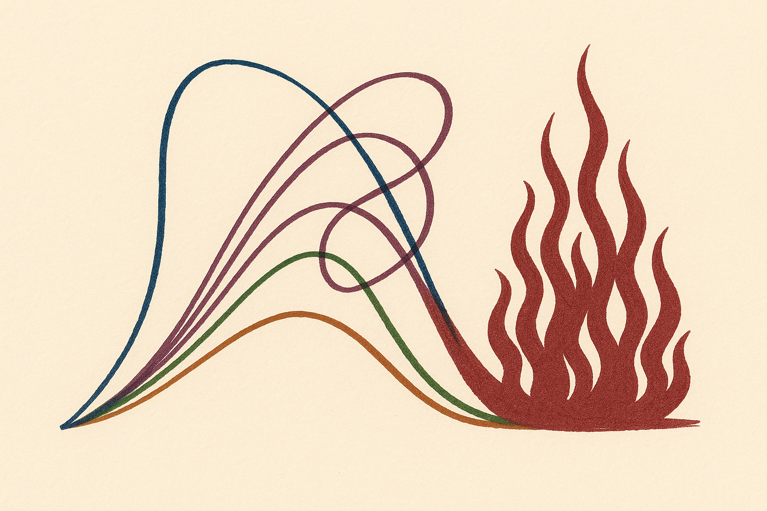 Phase space diagram — internal representation trajectories under increasing sensory bandwidth