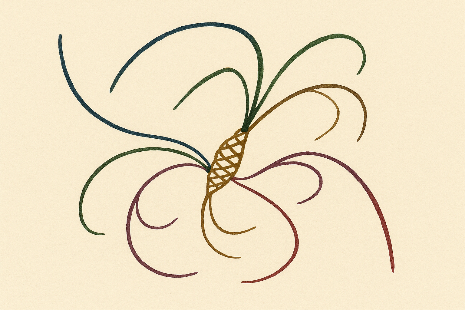 Phase space diagram — internal representation trajectories under increasing sensory bandwidth