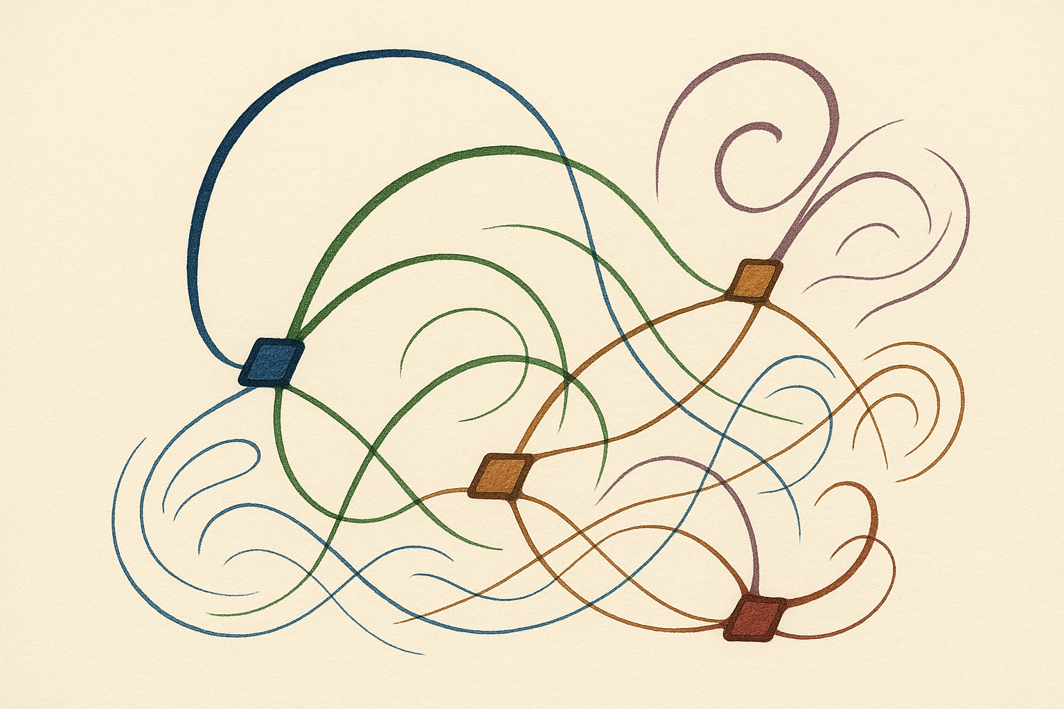 Phase space diagram — internal representation trajectories under increasing sensory bandwidth