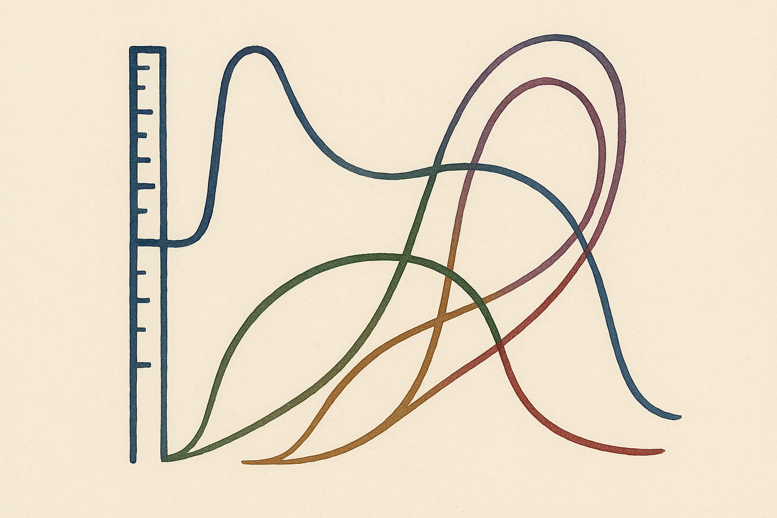 Phase space diagram — internal representation trajectories under increasing sensory bandwidth