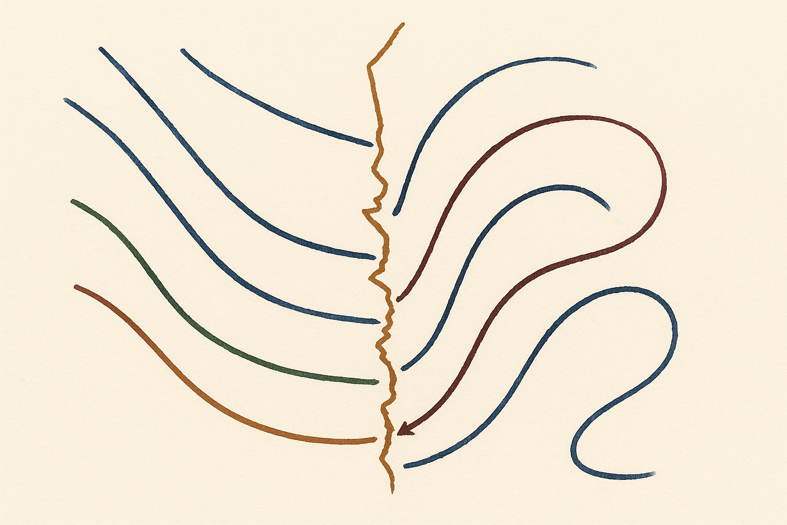 Phase space diagram — internal representation trajectories under increasing sensory bandwidth