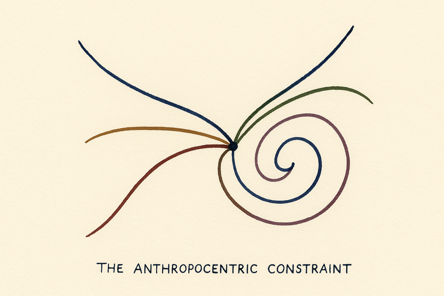Phase space diagram — internal representation trajectories under increasing sensory bandwidth