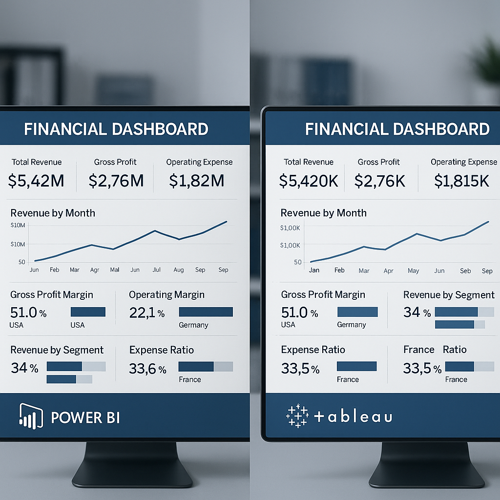 Power BI vs. Tableau: Which Financial Dashboard Fits Your Organization?